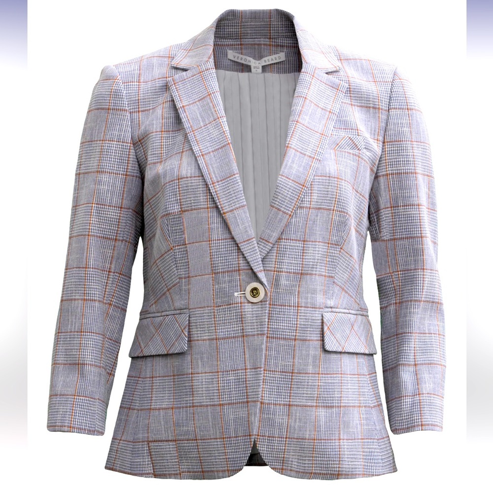 Veronica Beard Schoolboy Dickey Jacket in Plaid Multi size 2 Blazer
